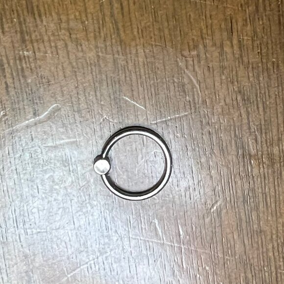 Titanium CZ Bezel Clicker 10mm Daith Hoop - Picture 5 of 5